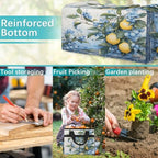 Lemon Fruit Garden Tool Bag Organizer Heavy Duty Lemon Plant Leaves Gardening Tote Bag with 10 Pockets for Women Men Gardening Gifts - Image 7