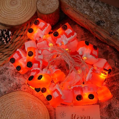 CAKERS Christmas Decor String Lights|Creative Cute Novelty Fairy Lights|Hanging Copper Wire Lights|Night Lights for Birthday Party Xmas Tree Decor,Xmas Locomotive,5m(16.4ft)-20LED-Solar - Image 4