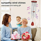 Large Aluminium Wind Chimes Outside, Soothing Melodic Memorial Sympathy Wind Chime, Suitable Outdoor Garden Decor, Gift for Mom Women Neighbors (Silver Wind Chimes-36) - Image 3