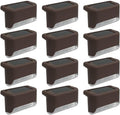 Solar Outdoor Fence Step Lights, 12pcs Brown IP44 LED Outdoor Stair Lights, 1000mAh, Suitable for Courtyards, Decks, Steps, Walkways, and Lawn Paths by GTQPS