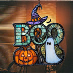 Funny Boo Pumpkin Acrylic Suncatcher - Image 7