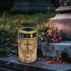 Poceacles Solar Grave Lights Pack of 2, Deer Cross Dove of Peace Retro, LED, Solar Powered, Waterproof, Outdoor - Image 3