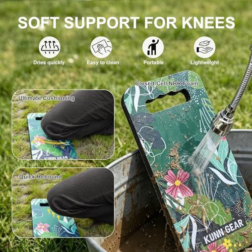 KUNN 5 Gallon Garden Bucket Tool Organizer & Kneeling Pad Set, Green - Image 4