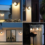 Aiwewin Round Outdoor Sconce Lights, Low Profile Outdoor Porch Lighting, Modern Light Fixtures, 12W 3200K for Patio, Deck(6.7 Inch) - Image 3