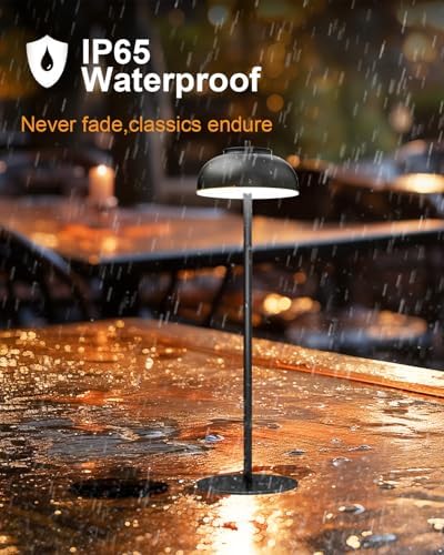Cordless Table Lamps, Rechargeable LED Touch Lamp, Black, 4 Pack - Image 3