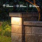 ZZXX 8 Inch Retaining Wall Lights 5W LED Hardscape Lighting 2700K 12-24V Low Voltage Step Light with Photocell Sensor IP68 Waterproof Paver Lights Outdoor for Deck Fence Patio Walls Stairs,12 Pack - Image 4