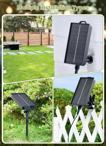 Brightown 58FT Solar String Lights Outdoor, IP65 Waterproof, Remote, Timer - Image 6