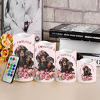 Cute Dachshund Flameless Candles with Remote Control and Timers Color Changing Pillar Candles Battery Operated Home Room Mothers Day Decor Electric Fake Candles for Table - Image 4