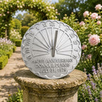 Personalized Bronze Sundial, Custom, Engraved Garden Decor, Wedding Keepsake, Outdoor Sundial (Silver, 12 Inch) - Image 2