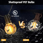 200FT G40 LED Smart Outdoor String Lights with APP Control for Patio - Image 5
