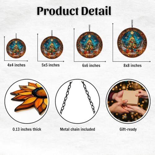 Christmas Tree Presents Acrylic Suncatcher - Image 2