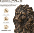 Resin Guardian Sitting Lion Statue, Weatherproof Outdoor Garden Decor - Image 3