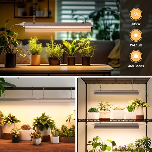 1.4FT Hanging Grow Light for Indoor Plants, Full Spectrum, T5 - Image 5