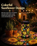 Colorful Sunflower Glow Solar Garden Lantern, 2026 Waterproof Outdoor Solar Powered Hanging Light for Garden, Patio, Pathway Lantern, Let Your Garden Bloom with Light After Sunset (Warm*1, Small) - Image 3