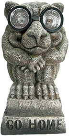 Design Toscano HF330916 Go Home! Castle Imp Gargoyle Solar Garden Statue,Greystone - Image 2
