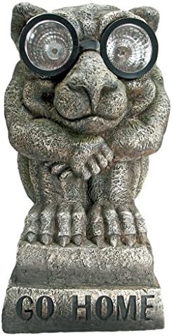 Design Toscano HF330916 Go Home! Castle Imp Gargoyle Solar Garden Statue,Greystone - Image 2