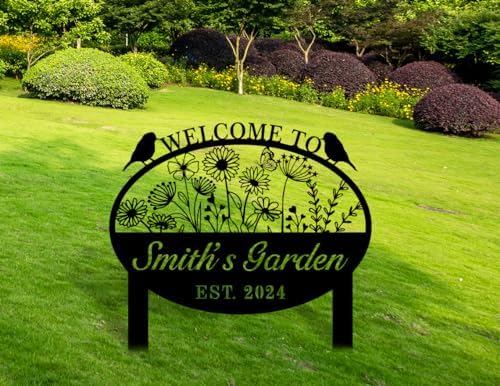 Personalized Garden Stake Metal Sign, Bird Garden Signs, Custom Butterfly Gardens Decor, Personalized Gardens Stakes For Outdoors, Lawn Decor, Flower Sign Plaque, Yard Sign. - Image 2