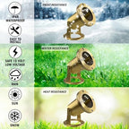 Waterproof Underwater Light 113 (2 Pack) Solid Brass 7W MR16 LED Bulb Pond Submersible Waterfall Pool Fountain Light for Beautiful Bright Long Lasting Home Garden Patio Pool - Image 3