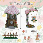 Miniature 8 Pcs Mini Garden Furniture, Fairy Garden Accessories Kit, Resin Figurines with Swing Set, Whimsical Theme, for Outdoor Patio, Yard, Lawn, or Desk - Image 2