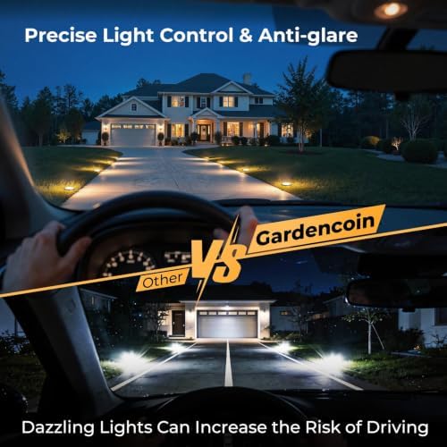 Gardencoin Brass Low Voltage Landscape Well Lights (5" Cover, 5.5" Tall), 12V LED Wired In-Ground Outdoor Up Lighting Fixture Waterproof, Adjustable Beam Direction Base, Without MR16 Bulb (12 Pack) - Image 3