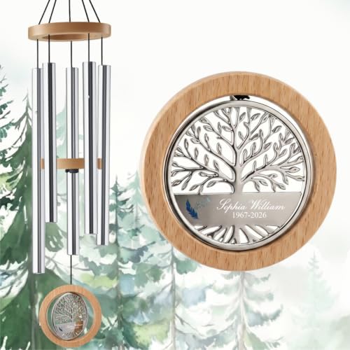 Personalized Memorial Wind Chimes Gift for Loss Loved Ones by ExtrabilyOfficial