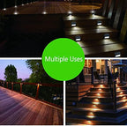 Solar Lights Outdoor, Waterproof Solar Powered Deck Step Lights for Patio Garden Backyard Garage Driveway Pathway Outside Wall Lighting (6, Cool White) - Image 2