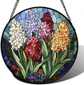 Hyacinth Stained Glass Window Hanging Suncatcher Gift for Women 9.8" by DASTOLL