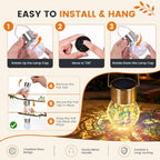 GIGALUMI Solar Hanging Lights Christmas Solar Lights Outdoor Garden Decor - Image 2