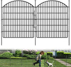 16 Panels Decorative Garden Fence with Lock, 33in (H) x 38.67ft (L) No Dig Dog Animal Barrier for Outdoor Yard, Rustproof Ground Stakes Metal Fencing for Yard, Patio, Flower Bed by GILPWAFlagship