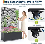 GarveeLife Metal Planter Box with Trellis and Wheels 71"x47"x16" - Image 3