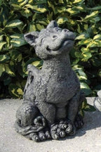 Little Darling Dragon Baby 'Rexy' with Festive Christmas Hat and Scarf- Solid Cast Stone Garden Statue - a Great Home or Garden Gift Idea - Durable, Lifelike Sculpture - Fun Exterior and Interior Art - Image 3