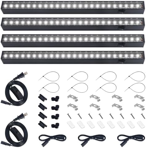 Barrina T5 Grow Lights for Indoor Plants, Full Spectrum, 1ft 5000K, 4 Packs by Barrina