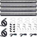 Barrina T5 Grow Lights for Indoor Plants, Full Spectrum, 1ft 5000K, 4 Packs by Barrina