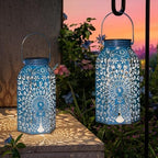 Garden Gifts for Women Solar Lanterns Outdoor Waterproof Peacock Garden Gifts Mom, Big Solar Lights, Garden Decor, Yard Art, Mothers' Day Birthday Gifts Grandma Grandpa(2Pack, Blue Gold by Homeimpro