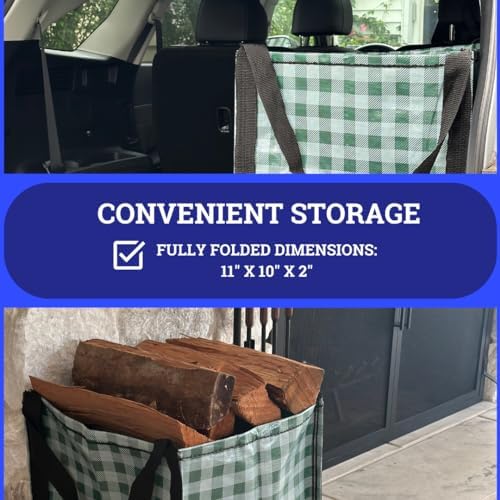 DURASACK Heavy Duty Storage Tote Bag 22-Gallon, Gingham Green, Pack of 4 - Image 4