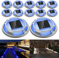 Solar Driveway Lights Dock Lights Waterproof 12 Pack, 2 Colors in 1 by LivingGreenLivingFabStyl