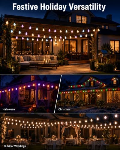 50FT RGBW Outdoor String Lights App Control Patio - Image 7