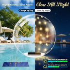 BITIWEND Solar Floating Pool Lights, 2 Pack 14" Inflatable Light Up Pool Balls - Image 3