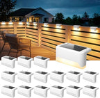 SOLPEX Solar Deck Lights Outdoor,Fence Lights Waterproof,16 Pack Warm White by Solpex