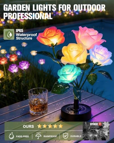 Solar Lights Outdoor, Dual Use Flower Lights with 40H Runtime - Image 5