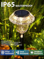 SOLPEX Solar Pathway Lights, Waterproof Fall Garden Decor 6 Pack Warm White - Image 6