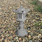 OLOMA Stone Japanese Lantern Garden Sculpture Outdoor Decor Asian Stone Pagoda Statue Cement Handcrafted Yard Ornament Weather Proof Garden Accent Traditional Zen Landscape Decoration - Image 3