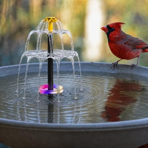 Lewisia 3-Tier Solar Fountain Pump with Battery Backup, 5W - Image 2