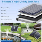 POPOSOAP 55W Solar Fountain Pump, 480GPH Solar Pond Pump with Dry-Run Protection, Solar Powered Water Pump with 17Ft Cord & 10Ft Extension Cable, PVC Tubing for Ponds, Garden, Waterfall, Hydroponics - Image 2