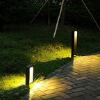 Modern Outdoor Bollard Light, Minimalist Rectangular LED Pathway Lamp, Waterproof IP65 Garden Landscape Pedestal Lighting for Driveway Walkway Yard - Image 4