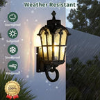 Outdoor Wall Light Fixtures Waterproof Porch Lights Anti-Rust Matte Black Exterior Lighting Fixtures Sconce Lights Outdoor Wall Lantern for Patio Front Door Garage - Image 4