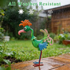 19'' Tall Metal Rooster Statue for Farmhouse, Lawn, Garden - Image 3