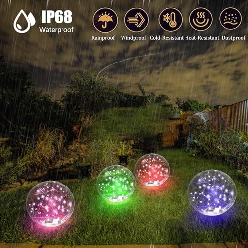 8Pcs 14 Inch Solar Powered Floating Pool Lights,RGB LED Glow in The Dark Pool Ball That Float,IP68 Waterproof for Christmas Decorations Gift Ornaments - Image 6