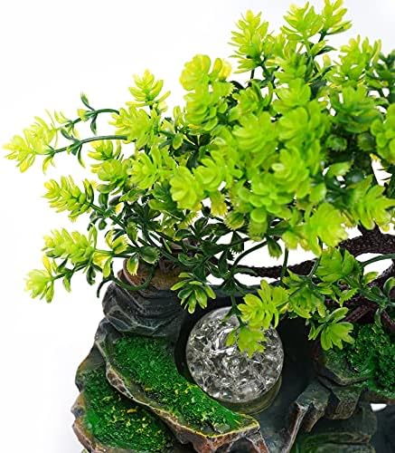 Waterfall Fountain Tabletop, Indoor Fountains Office Tabletop, Zen Meditation Waterfall Fountain, Desktop Tabletop Decoration with LED Lights, Resin Material 110V-220V - 7.9 x 5.9 x 11.8 inches - Image 4