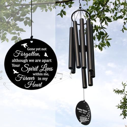 Sympathy Wind Chimes Personalized, 36inch Memorial Wind Chimes in Loving Memory, Loss of Loved Mom/Dad, Sympathy Gifts Wind Chime for Funeral Outdoor Deep Tone - Image 4